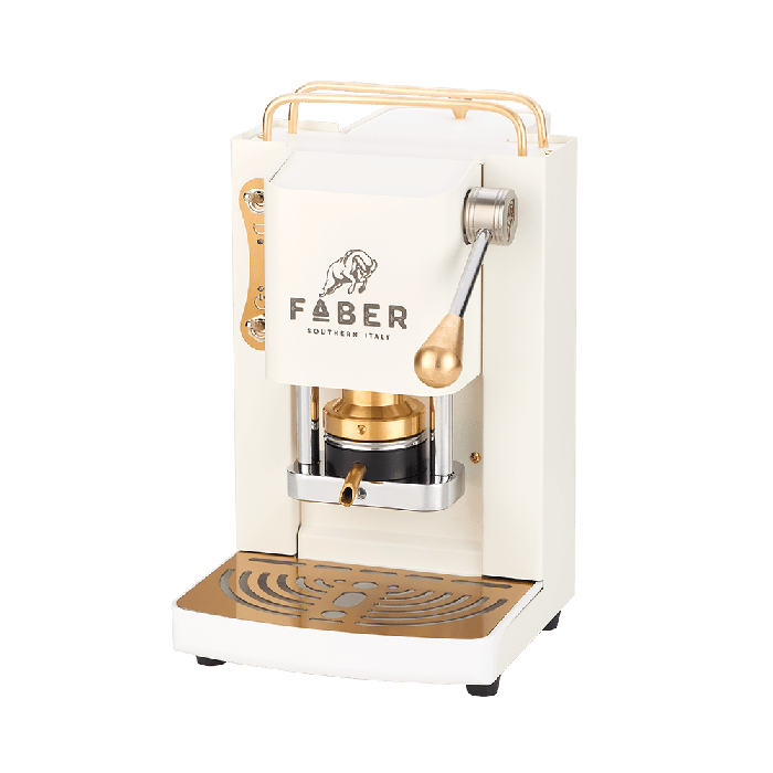 FABER ITALIA MACCHINA DA CAFFE' FABER PRO MINI DELUXE 44MM SELEZIONE OTTONE BIANCO PURO