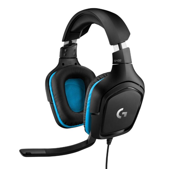 LOGITECH - G432 AURICOLARE CUFFIA PADIGLIONE AURICOLARE - NERO, BLU