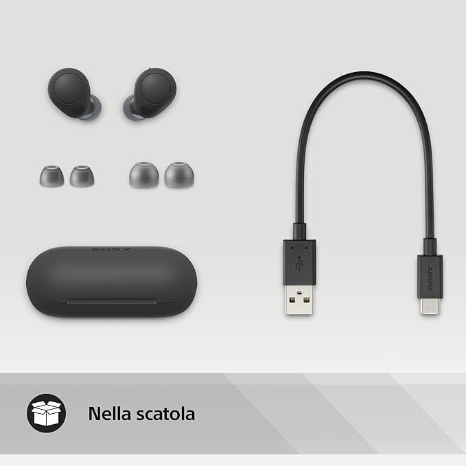 SONY WF-C700N | CUFFIE TRUE WIRELESS CON CANCELLAZIONE DEL RUMORE, - NERO