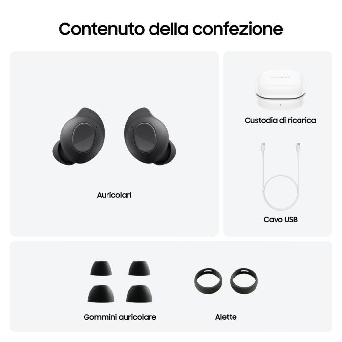 SAMSUNG - GALAXY BUDS FE AURICOLARI SENZA FILO BT - GRAPHITE